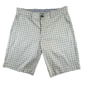 Tommy Bahama Mens Plaid On the Green Stretch Golf Shorts khaki/green size 32x10